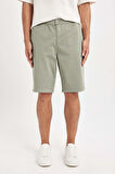 DeFacto Regular Fit Gabardin Bermuda Şort D2899AX24HSKH373