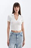 DeFacto Slim Fit Dar Kesim Fitilli Kaşkorse Kısa Kollu Polo Tişört D4545AX24HSER105