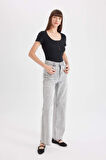 DeFacto Slim Fit Dar Kesim Bisiklet Yaka Fitilli Kaşkorse Kısa Kollu Tişört D2012AX24SMBK27