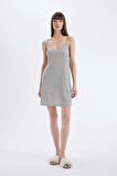 DeFacto Regular Fit V Yaka Ribana Askılı Gecelik-Fall in Love D0648AX24HSGR93