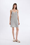 DeFacto Regular Fit V Yaka Ribana Askılı Gecelik-Fall in Love D0648AX24HSGR93
