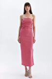 DeFacto Bodycon Straplez Bürümcük Midi Elbise D3510AX24HSPN296