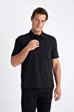 DeFacto New Regular Fit Basic Düz Kısa Kollu Siyah Polo Tişört D4778AX24SMBK81