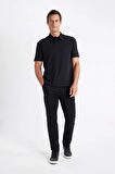DeFacto New Regular Fit Basic Düz Kısa Kollu Siyah Polo Tişört D4778AX24SMBK81
