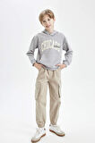 DeFacto Erkek Çocuk Kapüşonlu Cepli Baskılı Sweatshirt C9798A824WNGR247