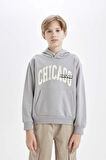 DeFacto Erkek Çocuk Kapüşonlu Cepli Baskılı Sweatshirt C9798A824WNGR247