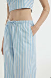 DeFacto Coool Straight Fit Çizgili Normal Bel Poplin Pantolon D3472AX24HSBE196