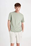 DeFacto Regular Fit Düz Paça Kargo Cepli Basic Düz Şort B8796AX24SMBG766