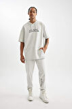 DeFactoFit Jogger Eşofman Altı NBA Brooklyn Nets Standart Fit Skuba Dalgıç Kumaş Cepli Düz Paça C8924AX24AUGR519