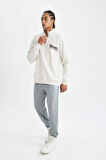 DeFactoFit Jogger Eşofman Altı NBA Chicago Bulls Standart Fit Cepli Düz Paça Skuba Dalgıç Kumaş D2571AX24AUGR445