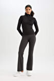 DeFactoFit Flare Fit Sporcu Eşofman Altı İspanyol Paça Standart Boy Basic Düz B3988AX24AUAR231