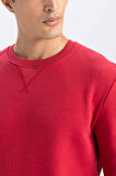 DeFacto Regular Fit Bisiklet Yaka Kalın Basic Düz Sweatshirt T3777AZ24AURD292