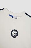 DeFactoFit NBA Brooklyn Nets Cropped Fit Bisiklet Yaka Kısa Kollu Tişört B9984AX24SMER105