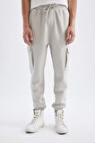 DeFacto Regular Fit Jogger Eşofman Altı Kargo Cepli Basic Düz Beli Bağcıklı Lastikli Paça Y5533AZ24AUGR184