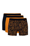 Regular Fit Baskılı 3'lü Boxer