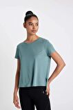 DeFactoFit Standart Fit Modal Bisiklet Yaka Sporcu Kısa Kollu Tişört C0193AX24SMGN1223