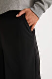 DeFactoFit Wide Leg Geniş Paça Cepli Sporcu Dokuma Pantolon C9416AX25SPBK81