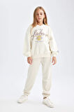 DeFacto Kız Çocuk NBA Los Angeles Lakers Oversize Geniş Kalıp Bisiklet Yaka Sweatshirt C9506A824AUER99