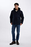 DeFacto 	Slim Fit Dar Kesim Şişme Mont Kapüşonlu Fermuarlı Çift Cepli A3489AX24WNNV256