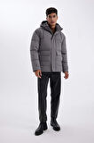 DeFacto Slim Fit Dar Kesim Şişme Mont Kapüşonlu Fermuarlı Çift Cepli A3489AX24WNGR94