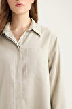 DeFacto Relax Fit Basic Düz Modal Uzun Kollu Tesettür Gömlek Tunik D1299AX25SPKH479