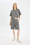 DeFacto Coool Loose Fit Kalın Kumaş Basic Kısa Kollu Tişört D1179AX24SMGR211