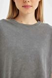 DeFacto Coool Loose Fit Kalın Kumaş Basic Kısa Kollu Tişört D1179AX24SMGR211