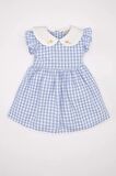 DeFacto Kız Bebek Kareli Kısa Kollu Poplin Elbise D3466A524HSBE316