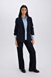 Oversize Geniş Kalıp  Kruvaze Yaka Blazer Ceket