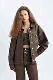 DeFacto Afra x DeFacto Oversize Fit Jean Ceket C4752AX24SPKH366