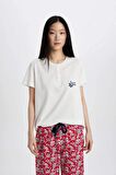 Fall in Love Baskılı Kısa Kollu Pijama Takımı