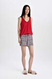 DeFacto Fall in Love Pijama Takımı Kolsuz Üst Şort B8682AX24SMWT46