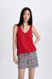 DeFacto Fall in Love Pijama Takımı Kolsuz Üst Şort B8682AX24SMWT46