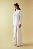 DeFacto Relax Fit Poplin Uzun Kollu Gömlek Tunik C6964AX24SMWT34