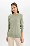 DeFacto Regular Fit Bisiklet Yaka Basic Kazak I6913AZ24WNGN1135