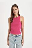 DeFacto Slim Fit Dar Kesim Halter Yaka Fitilli Kaşkorse Atlet C4078AX24SPPN214