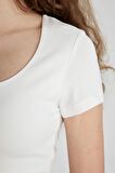DeFacto Fitted U Yaka Basic Düz Kısa Kollu Tişört C6102AX24SMWT32