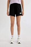 DeFactoFit Slim Fit Dar Kesim Kısa Paça Sporcu Şort U8375AZ24SPBK81