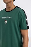 DeFactoFit NBA Boston Celtics Standart Fit Bisiklet Yaka Kısa Kollu Tişört