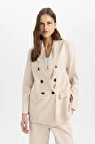 DeFacto Oversize Geniş Kalıp Düğmeli Basic Düz Blazer Ceket C6195AX24SMBG722