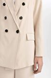 DeFacto Oversize Geniş Kalıp Düğmeli Basic Düz Blazer Ceket C6195AX24SMBG722