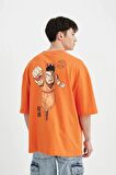 DeFacto Dragon Ball Loose Fit Bisiklet Yaka Kısa Kollu Tişört B8108AX24SMOG63