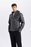 DeFacto Slim Fit Suni Deri Mont Dar Kesim Kapüşonlu Fermuarlı R2523AZ25SPAR110