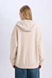 DeFacto Coool Loose Fit Baskılı Kapüşonlu Sweatshirt D6671AX24WNBG701