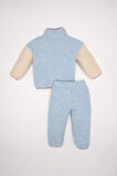 DeFacto Kız Bebek 2'li Takım Pelüş Fermuarlı Dik Yaka Sweatshirt Beli Lastikli Alt D6706A524WNBE216