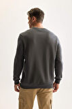 DeFacto 3 İplik Pamuklu Şardonlu İçi Polarlı Regular Fit Bisiklet Yaka Kalın Sweatshirt D7876AXNSAR184