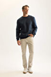 DeFacto 3 İplik Pamuklu Şardonlu İçi Polarlı Regular Fit Bisiklet Yaka Kalın Sweatshirt D7876AXNSGN1079