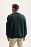 DeFacto 3 İplik Pamuklu Şardonlu İçi Polarlı Regular Fit Bisiklet Yaka Kalın Sweatshirt D7876AXNSGN1079