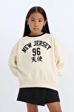 DeFacto Kız Çocuk 2'li Takım Baskılı Sweatshirt Şort Etek D6454A8NSER134