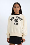 DeFacto Kız Çocuk 2'li Takım Baskılı Sweatshirt Şort Etek D6454A8NSER134